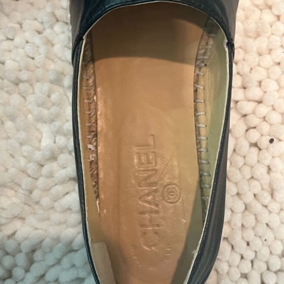 WORN ONCE- Excellent condition  Leather espadrilles. Black - Picture 6 of 6